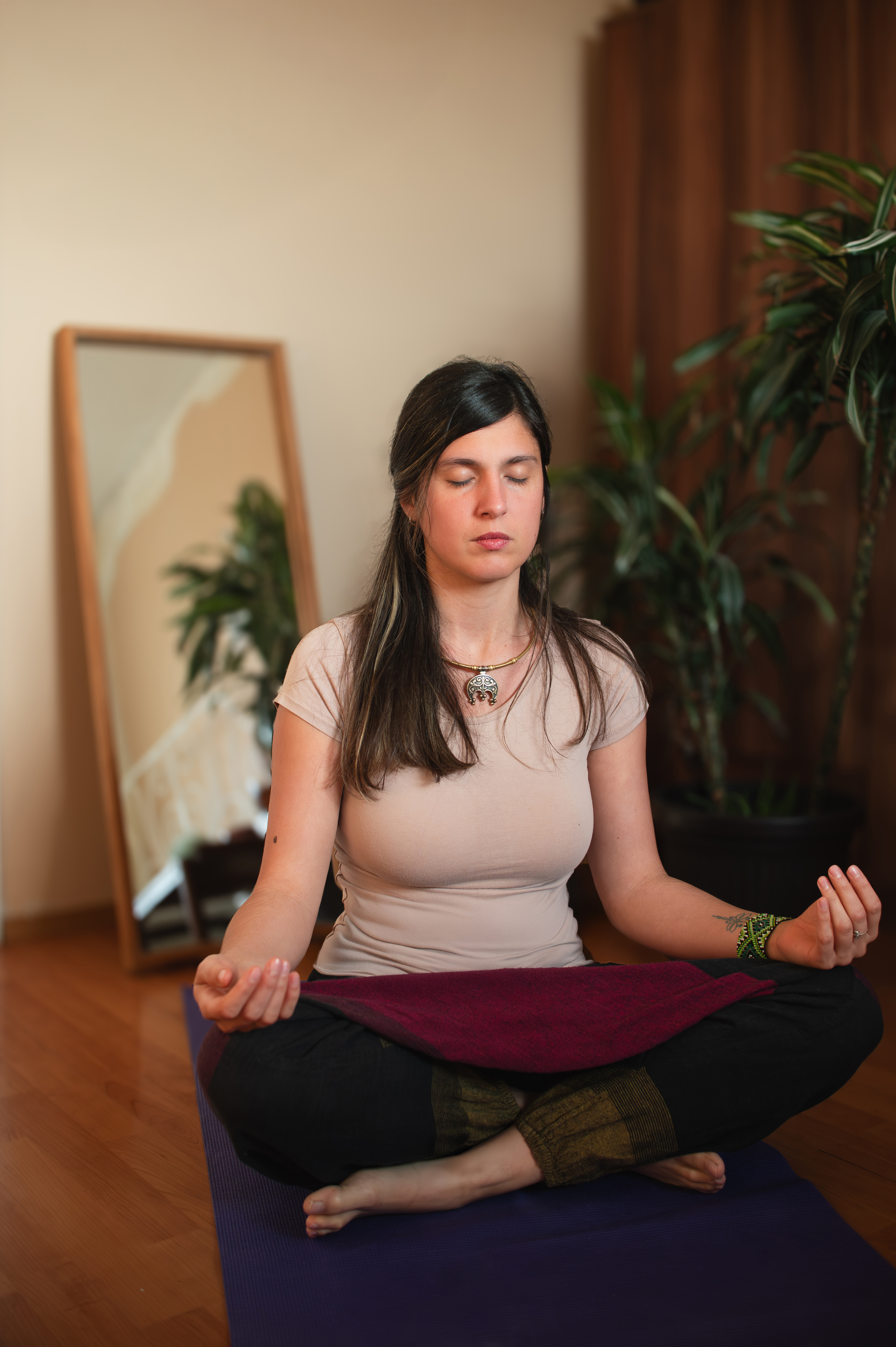 Woman meditating
